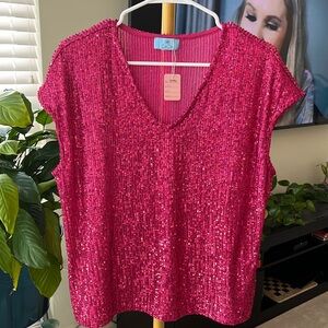 CeCe sequined top